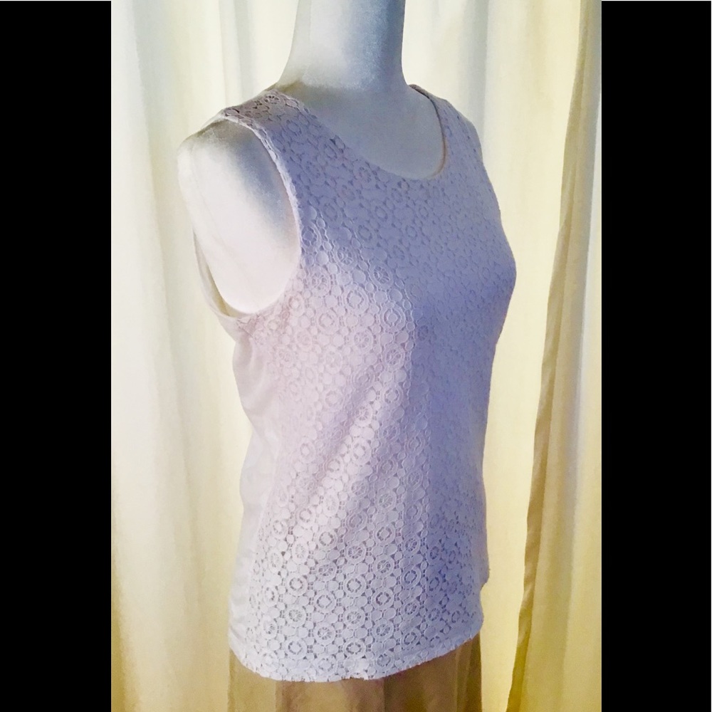 Talbots White Eyelet Front Shell - Picture 7 of 8
